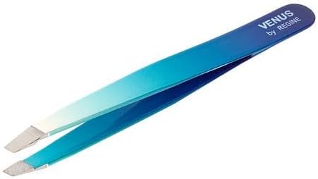 Regine Slant Handmade Tweezers for Women, Precise Tweezers for Men, Eyebrow Tweezers for Women, 25-Degree Angle for Shaping Eyebrows & Grooming Contours of Face (Navy Blue Ombre)