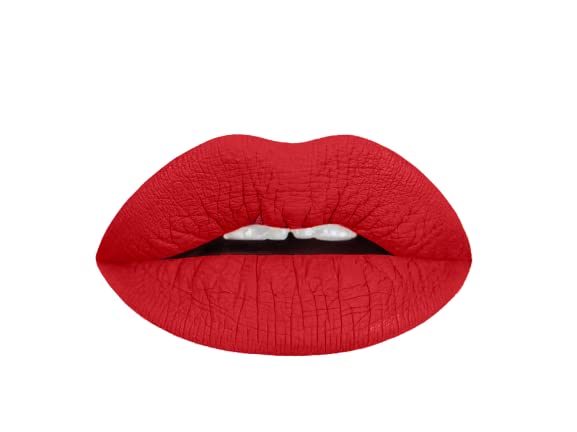 Aromi True Red Matte Liquid Lipstick, Retro Red Lip Color with Blue Undertones, Smudge Proof, Long Lasting, Vegan and Cruelty-free, Handmade (Flamenco Red)