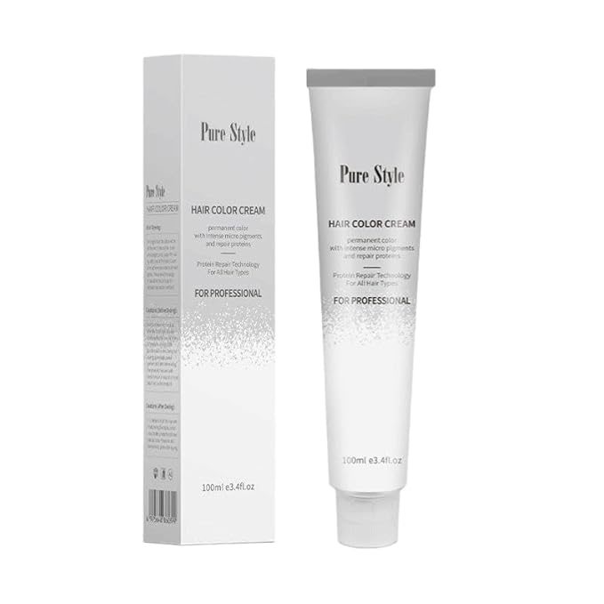 PureStyle 100ml Professional Permanent Hair Color Dye Cream Ammonia Free, Long Lasting Color, 100% Gray Coverage, Natural Shine, For All Hair Types Easy At Home Application (66/0 Dark Neutral Blonde)