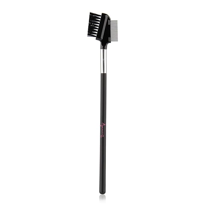 Beauty7 Eyelash Brush Eyebrow Brush Spoolie Brush Eyelash Resuable Dual Comb Stainless Steel Teeth Mascara Applicator Makeup Tool Eyebrow Eyelash