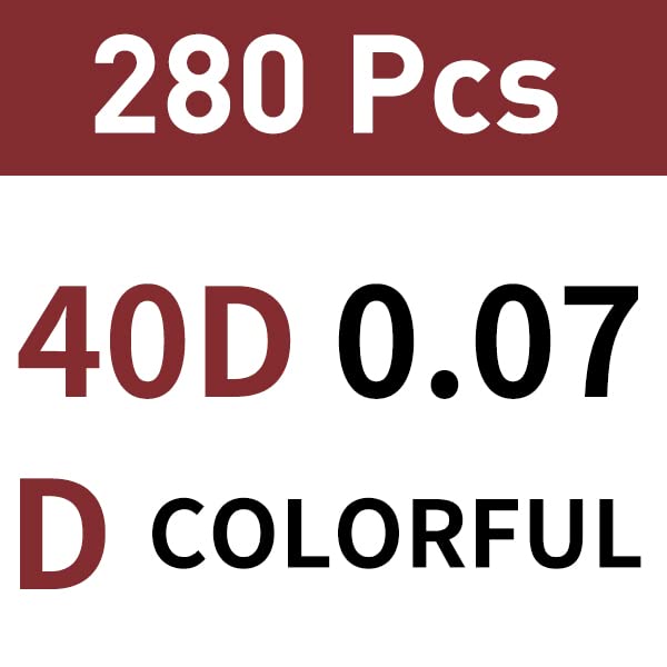 B&Q Lash Clusters Colored DIY Eyelash Extensions 280 Clusters Lashes 40D-D-14mm 7 Color Mix Volume Eyelash Clusters Wispy Individual Cluster DIY at Home(7MIX,40D-D-14mm)