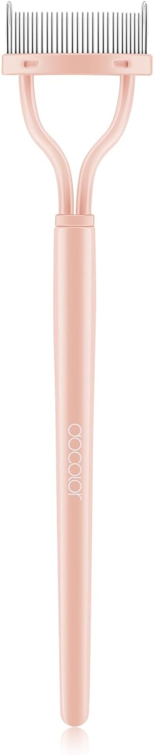 Docolor Eyelash Comb Eyelash Separator Mascara Applicator Eyelash Definer with Comb Cover Pink