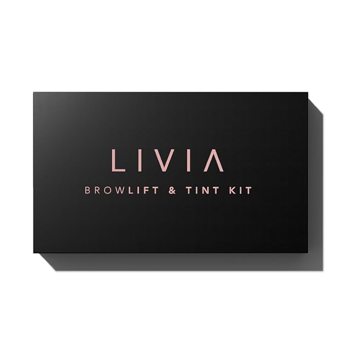 LIVIA Eyebrow Lamination & Black Color Kit – DIY Brow Lift & Definition for Fuller, Darker & Thicker Brows – Long-Lasting, Salon-Quality Results at Home – Gentle Formula – 3 Applications
