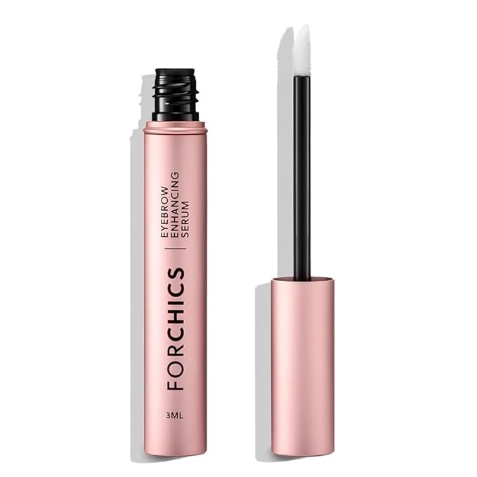 Eyebrow Growth Serum by ForChics - Natural Brow Thickening Treatment with Peptides and Biotin- Hormone-Free, Vegan and Cruelty-Free- Fuller Brows in 2 Weeks- 0.10oz/3ml