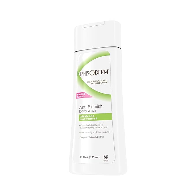 pHisoderm Anti-Blemish Body Wash for Acne, 10 fl oz Bottle