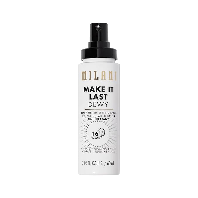 Milani Setting Spray + Primer, Make It Last Dewy - Dewy Finish Moisturizing Formula for Glow on the Go, Setting Spray for Makeup and Face Primer, Prime + Set + Hydrate, 2.03 Fl. Oz