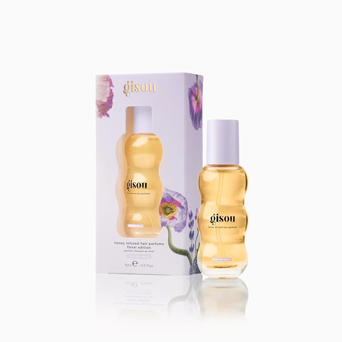 Gisou Honey Infused Hair Perfume Mini – Long-Lasting Hair Fragrance with Mirsalehi Honey & Argan Oil, Lavender Berry, 0.5 Fl Oz