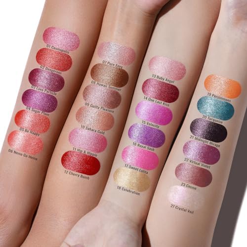 Oulac Pink Lipstick for Women with Metallic 3D Shine Lightweight Hydrating Formula, High Impact Lip Color, Full Coverage Lip Makeup, Christmas Gifts for Women, Velocity(15)