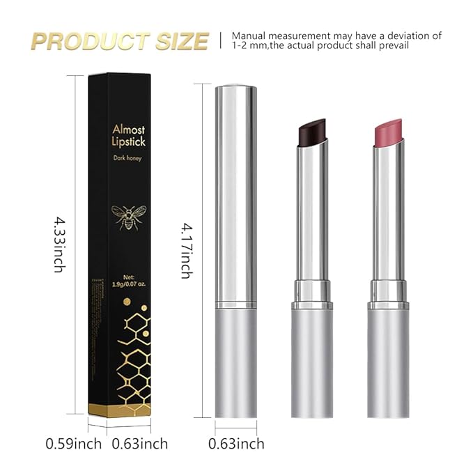 2Pcs Black & Pink Cherry Nude Tinted Honey Lip Balm, Sheer Hydrating Moisturizing Lipstick for All Skin Type Natural Cherry Lip Tint Balm Moisturizing Nourishing Lipstick Long Lasting Waterproof