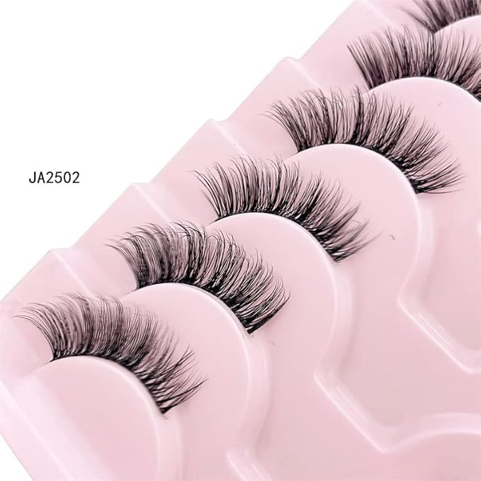 HBZGTLAD New 10 Pairs 3D Mink Lashes False Eyelashes Handmade Wispy Fluffy Long Lashes Natural Eye Makeup Tools Eye Lashes(JA2502)