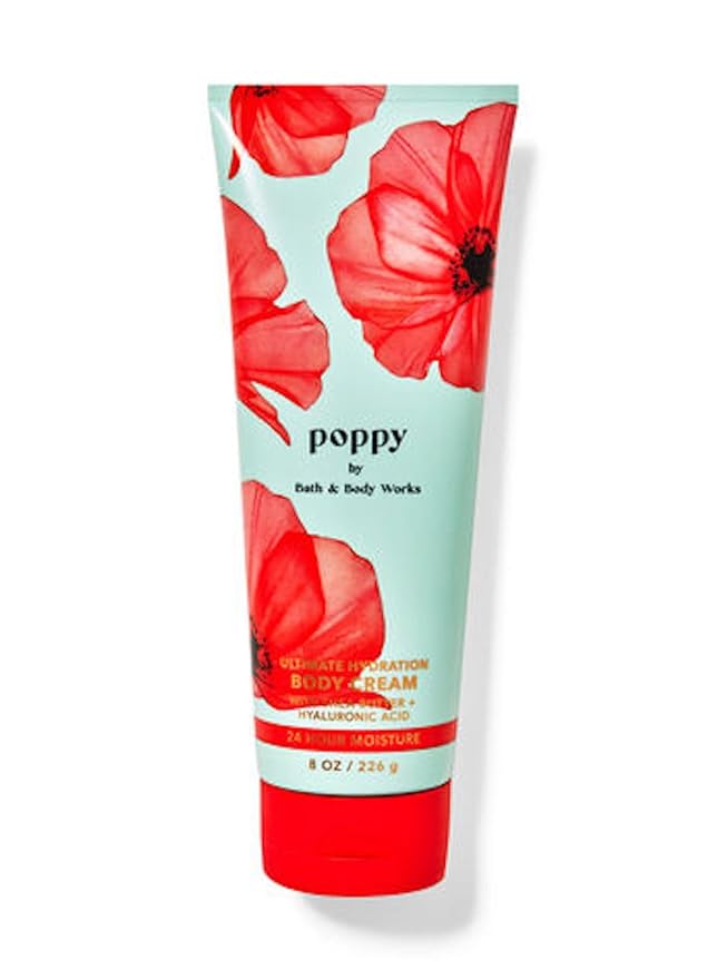 Bath & Body Works Poppy Ultimate Hydration Body Cream Gift Set For Women, 8 Fl Oz (Poppy)