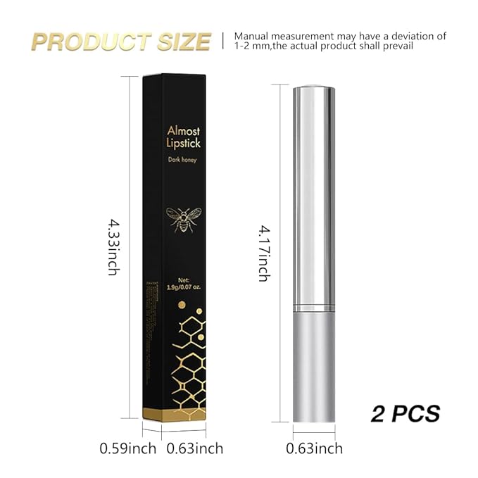 2Pcs Honey Tinted Lip Stain Lip Balm Lip Gloss Lipstick, Sheer Hydrating Lip Stains Tint, Moisturizing Lip Color for All Skin Tones, Nourishing Lip Balm with a Hint of Natural Black Cherry Tint