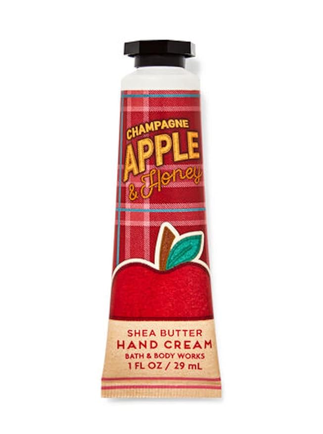 Bath & Body Works Champagne Apple & Honey Shea Butter Travel Size Hand Cream (Champagne Apple & Honey), 1 Fl Oz (Pack of 1), 1.0 ounces, 1.0 Fl Oz, Pack of 1