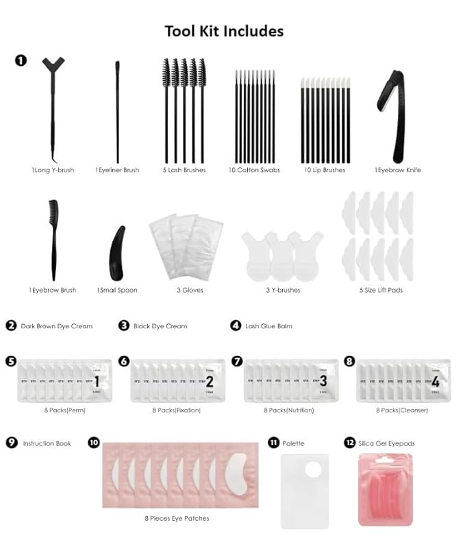 Brow & Eye Lash Lift Kit – Instant Lash Lifting Kit for Thicker Brows – Ideal for Home and Salon Use - Professional Lash Lift Kit - Lasts for 6-8 Weeks