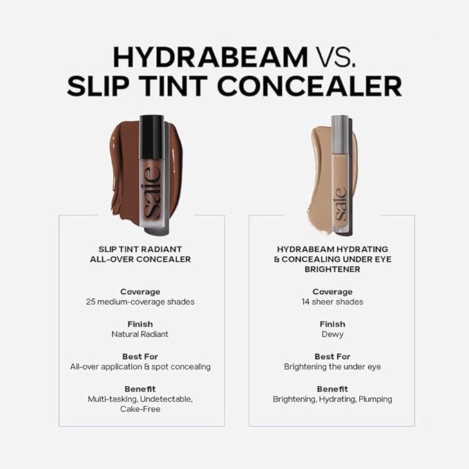 Saie Slip Tint Radiant Cream Concealer & All-Over Face Makeup - Concealer for Dark Circles, Redness & Blemishes - Lightweight Makeup Made with Hydrating Hyaluronic Acid - Shade 16 (0.17 oz)