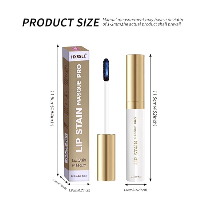 Lip Stain Peel Off Set–Long Lasting Waterproof Lip Tint, Smudge Proof Transfer Resistant Lip Stains Tattoo,High Pigment Matte Lip Color, Kiss Proof Peel Off Lip Stain Masque, Stay Lip Makeup 06+07