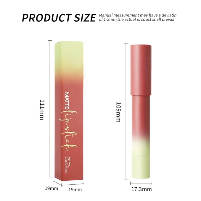 Terracotta Coral Matte Lip Liner Pencil – Smooth & Moisturizing Lip Pencil for Precise Contour, Rich Color Payoff, Lightweight Everyday Lip Makeup, Twist-Up Design,02#
