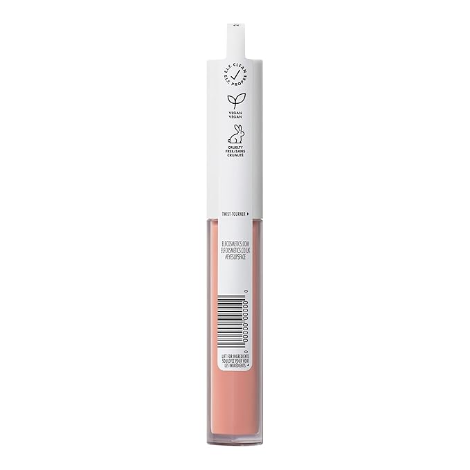 e.l.f. Lip Lacquer, Nourishing, Non-Sticky Ultra-Shine Lip Gloss With Sheer Color, Infused With Vitamins A & E, Vegan & Cruelty-Free, Whisper Pink