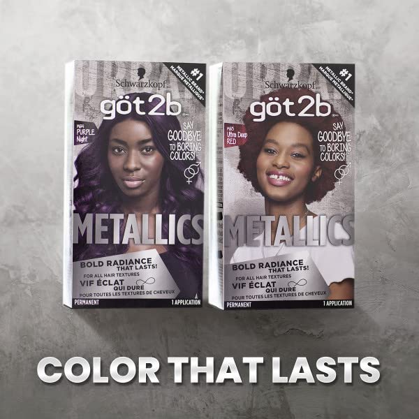 Got2b Metallics Permanent Hair Color, M65 Deep Red