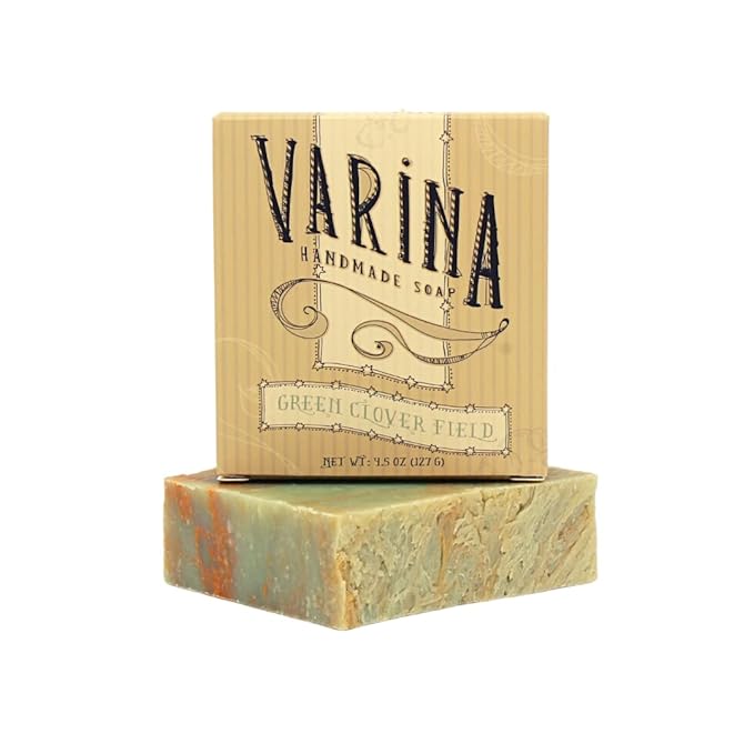 Natural Green Clover Field Bar Soap - Gentle Cleansing for Sensitive Skin, Fresh - 3 Pack