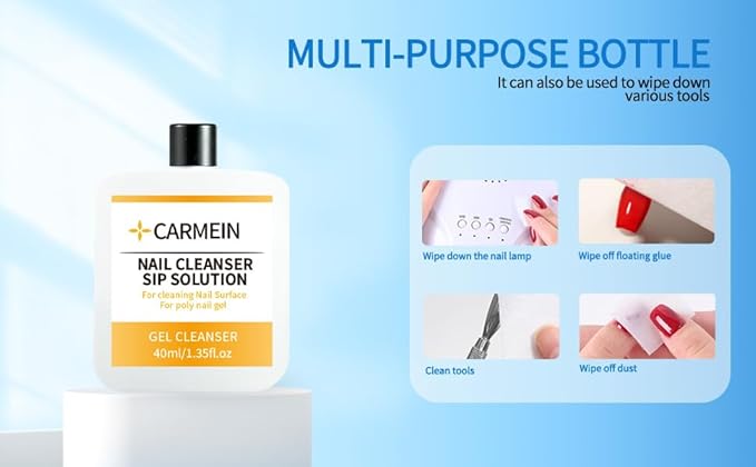 Nail Cleaner & Nail Brush Cleaner - Polyester Nail Gel Essential Kit (Nail Brush Cleaner & Gel Cleaner)