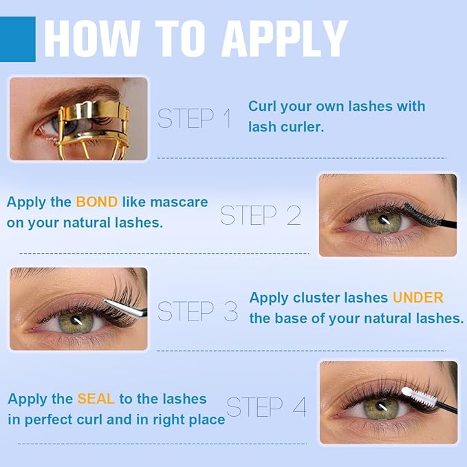 Wispy Lash Clusters 10-16mm Natural Lash Clusters Soft Cluster Eyelash Extensions DIY Individual Lashes Clusters C Curly Eyelash Clusters 144pcs Fairy Cluster Lashes
