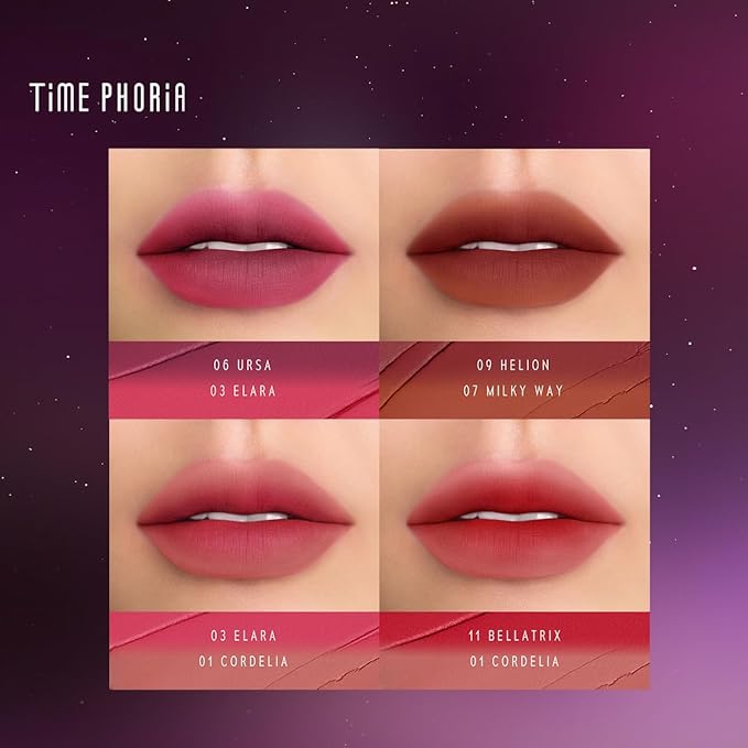 NEBULA VELVET LIP CREAM-Long Lasting Lip Stain, Waterproof and Transferproof Lip Tint, Matte Finish, Smooth Out Lip Lines, Lightweight & High Coverage, Stocking Stuffers (06 URSA)