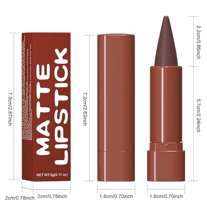 Matte Lip Crayon Lip Liner and Lipstick Combo Sets, Maroon Gradient Matte Lip Bar Lipstick And Lip Liner Set, Contour Gradual Ombre Effect Lip Pencil For Old Women,Long Lasting Waterproof Smudge Proof