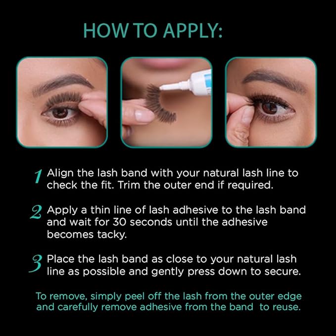 Ardell Natural Lashes False Eyelashes 124 - Black, Soft & Lightweight Strip Lashes, Easy to Apply, Comfortable Wear, 4 Pack