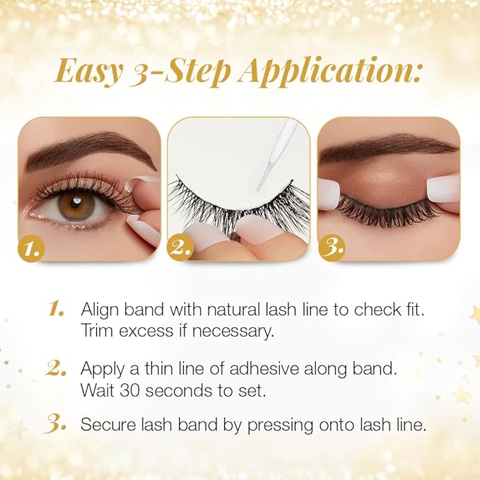 Ardell Faux Mink Lashes – Natural Look False Eyelashes, Wispy Lashes with Invisiband, Wispies, 817 & 811, Soft & Fluffy Lash Strips, Holiday Gift Set, 3 Pairs