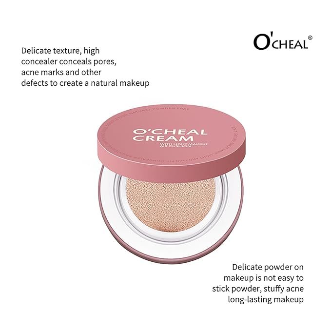 O'CHEAL CC Cream Cushion Foundation Long Lasting Moisturizing Concealer BB Cream For Face Makeup NATURAL
