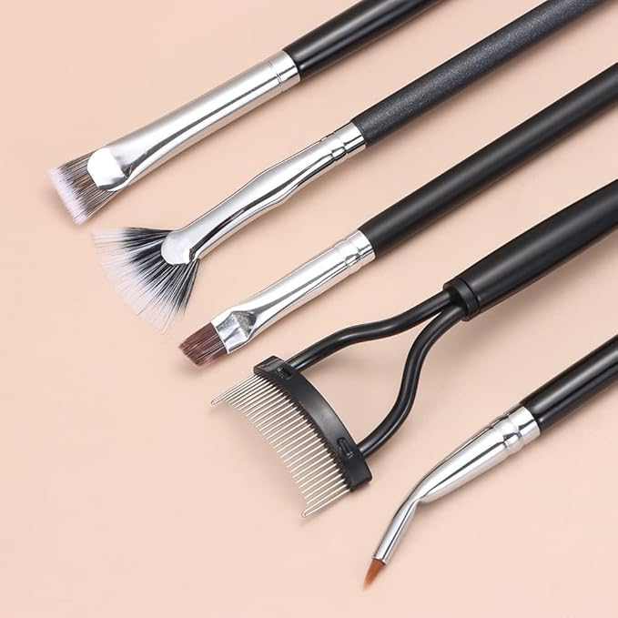 Eyelash Brush Separator with Comb kit, Lash Wand Fan Tool for Eyebrow Application, Prevents Clumping, Easy-to-Use Cosmetic Brush