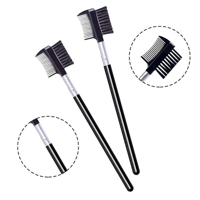 Eyelash Comb and Eyebrow brush, Eyelash Brush Comb Set (5PCS)