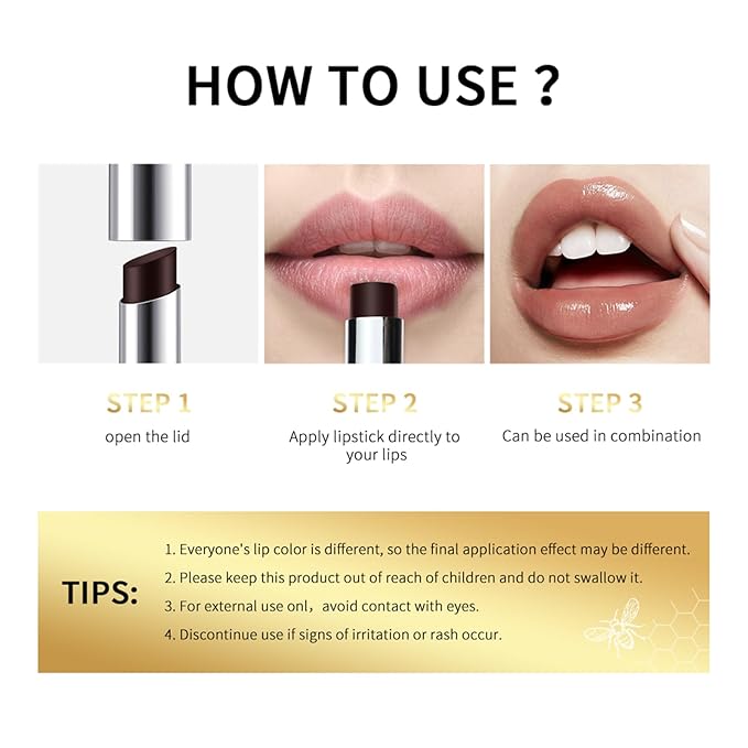 URQT 2Pcs Black Berry Tint Honey Lipstick Tinted Lip Balm – Moisturizing Sheer Lip with Natural Shine, Hydrating & Lightweight Lip Tint, Long-Lasting Dark Cherry Tinted Balm Lip Stain