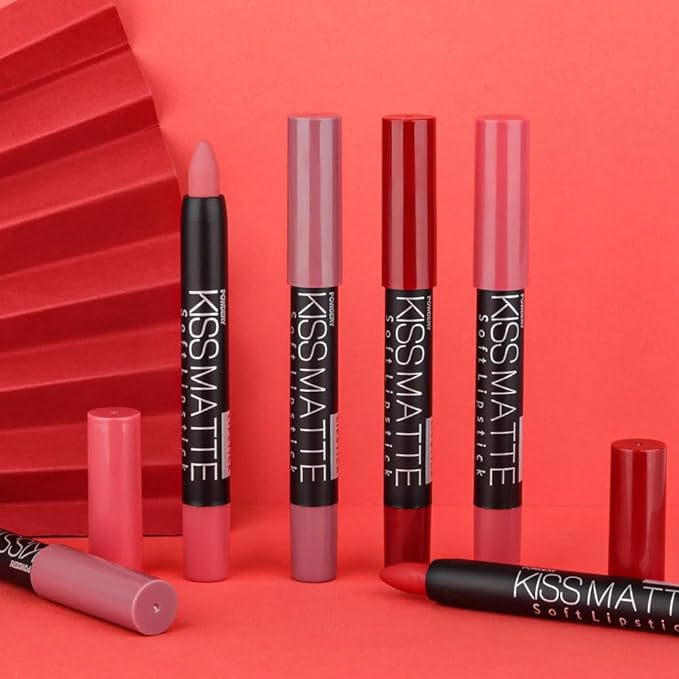 BINGBRUSH Smooth Longwear Lipstick Pack Set, Matte Color Stick Ultimate Lip Crayon for Makeup Collection - Waterproof Velvet Lipgloss Lip Stain (15#)