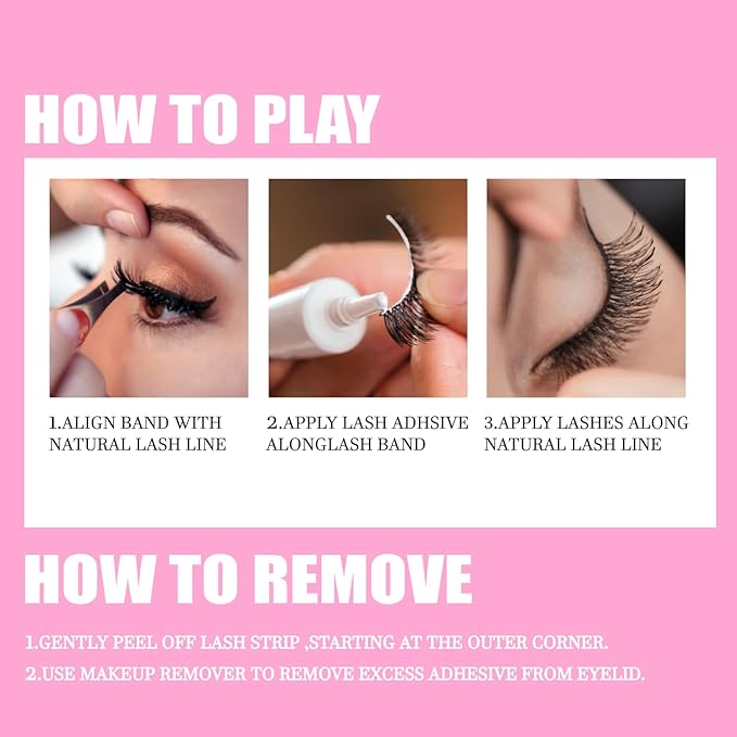 14Pairs Wispy Mink Lashes Fluffy Eyelashes Natural Look 5D Volume Fake Eyelashes 2Pack 3D1004-7