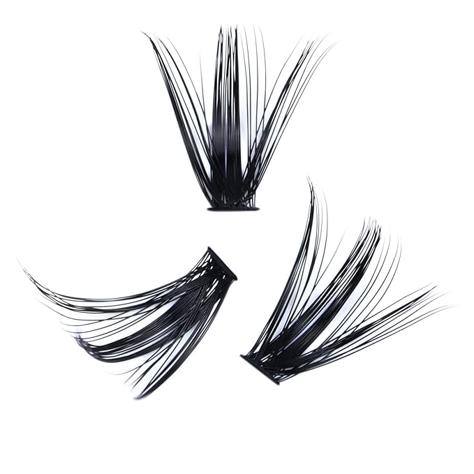 Lash Extension Kit LAUBESS Lash Clusters Kit Cluster Eyelash Extensions Kit Eyelash Clusters Lash Bond and Seal Waterproof Tweezers Brush Lash Glue Remover (Kit 50D-C-Mix9-16)