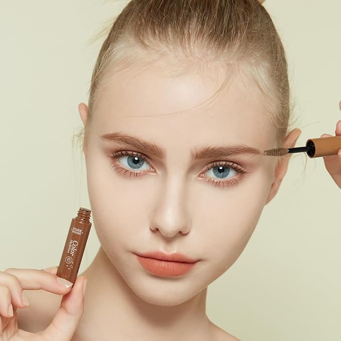 ETUDE Color My Brows, Brow Mascara, 3D Natural Coloring, Beeswax & Carnauba Wax, Moisturizing Brow Care, Eyebrow tint, Soft Gel Texture, Korean Makeup, Beauty, Blondie Brown (0.152 Fl Oz)