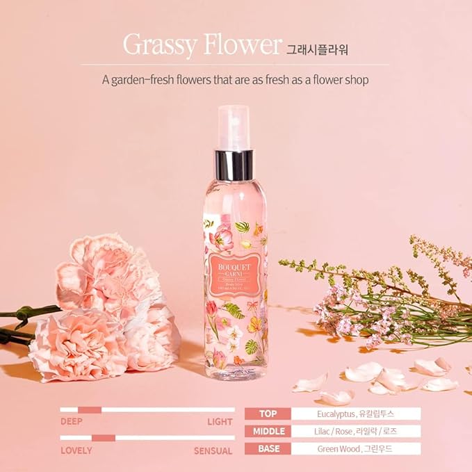Bouquet Garni Fragranced Body Mist Grassy Flower 4.9 Fl.Oz