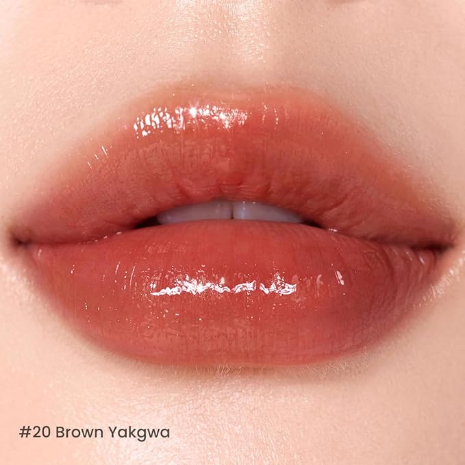 Peripera Ink Mood Glowy Tint | Lip-Plumping, Naturally Moisturizing, Lightweight, Glow-Boosting, Long-Lasting, Comfortable, Non-Sticky, No White Film (020 BROWN YAKGWA (HONEY K-OOKIE))