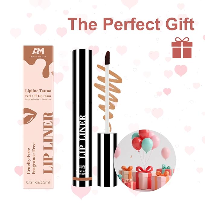 Lip Stain Peel Off - Red Brown Terracotta Lip Tint for Women & Teens | Long Lasting, Waterproof, Non-Sticky, Hydrating | Bold Peel Off Lip Glaze for Sultry Makeup Look