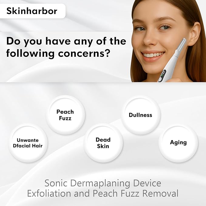 Sonic Dermaplane Razor for Women Face,Women’S Facial Exfoliation & Peach Fuzz Hair Removal System,Anti-Aging–3 Speeds–8 Dermaplaning Blades–Rechargeable,Sonic Dermaplaning Tool