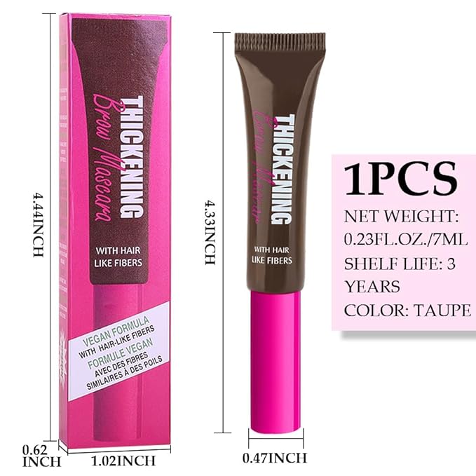 Kaely Thickening Brow Mascara,Tinted Eyebrow Gel Waterproof,Eyebrow Color Makeup,Brow Fast Sculpt,Vegan,Cruelty Free,maquillaje gel para cejas a prueba de agua,07 Espresso
