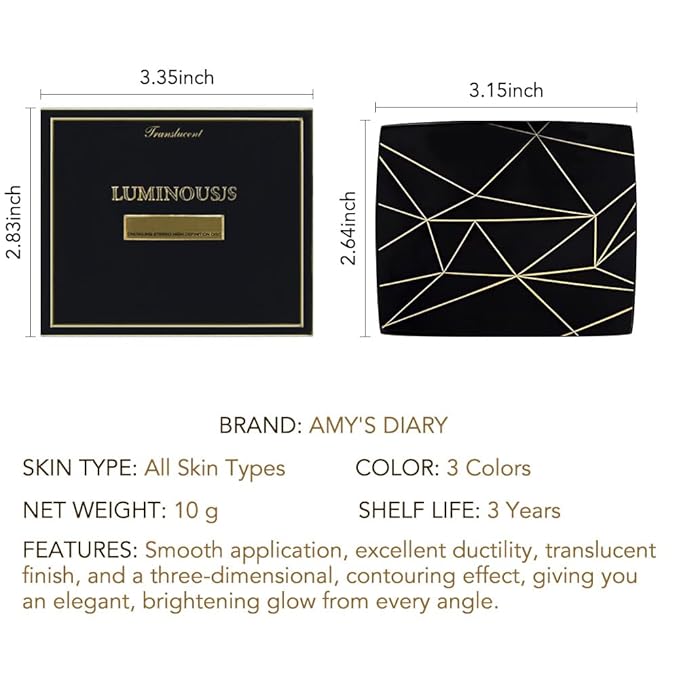 Champagne Gold Shimmer Glitter Highlighter Highlight Makeup Contour Powder,Glitter Face Illuminator Highlighter, Illuminator Make Up (Champagne Gold Shimmer)