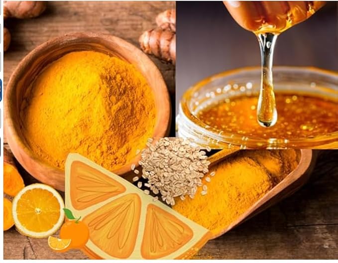 MELANIN PROJECT Organic Turmeric Soap Bar- Dark Spots and Acne Remover for Face & Body - Natural Handmade with Turmeric, Orange, Honey & Oatmeal - for all SKIN Types both Men & Women