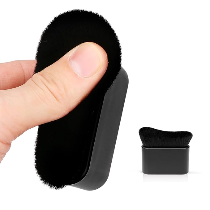 UNIMEIX Self Tanner Brush Sunscreen Body Makeup Brush Kabuki Blend Applicator Spray Tan Blending Beauty Brush for Body Coverage Perfector(Black)
