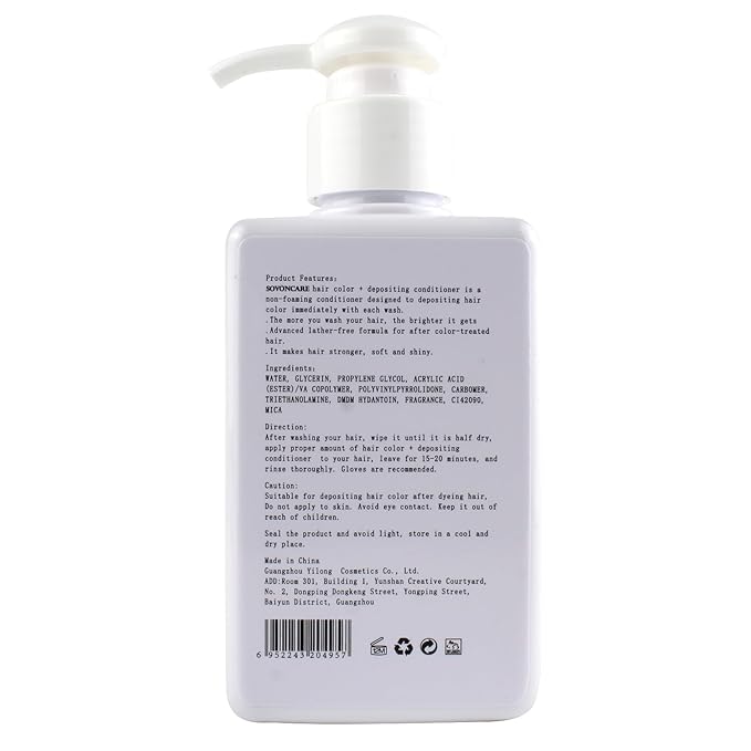 SOVONCARE Pink Semi Permanent Depositing Conditioner for Colored Hair, 5.28 OZ - Dye Results in 10 Mins, Cruelty-Free Haircare