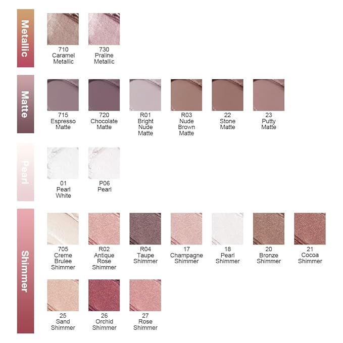 evpct Matte Bright Nude Single Cream Eye Shadow Palette Pot Makeup for Older Women, Highly Pigmented Monochrome Cream to Powder Eyeshadow Palette Matte Liquid eyeshadow, Natural Waterproof Blendable