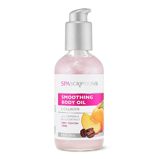 SpaScriptions Body Oil Collection 8 fl oz (8 fl oz, Caffeine & Peach)