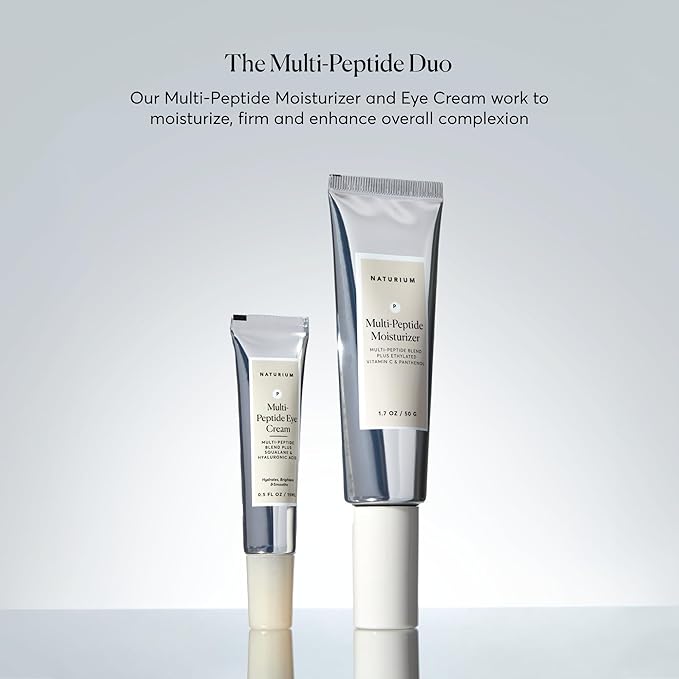 Naturium Multi-Peptide Moisturizer, Hydrating & Smoothing Skin Care, Moisturizes with Ethylated Vitamin C & Panthenol, 1.7 oz